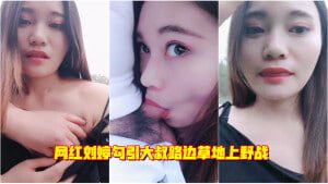 [无码流出] 网红刘婷野外勾引大叔 草地狂野战到腿软