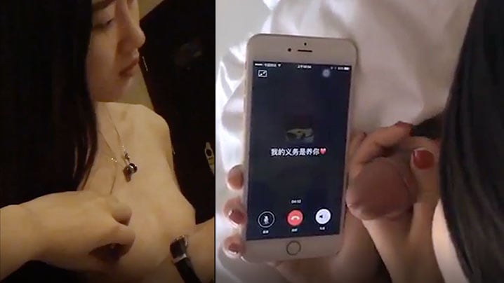 女大学生援交被操的时候的主动交代以前有没有被颜射过期间男朋友还打来电话