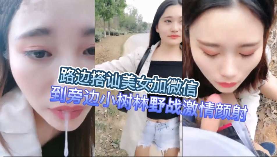 街头搭讪极品美女 小树林野战爆操颜射