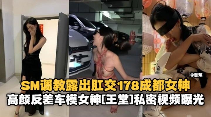 【肛交-SM成都女神】高颜值反差车模“王堂”被露出调教，178CM完美身材私拍视频泄密