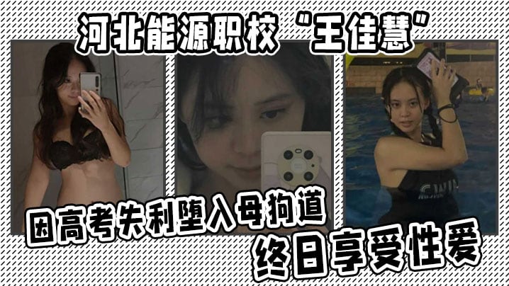 河北能源职校王佳慧因高考失利堕入母狗道终日享受性.爱