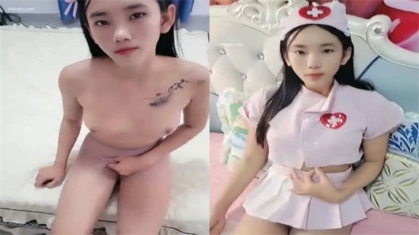 苗窕小姐姐穿上开档肉丝护士装吃鸡挑逗狼友操